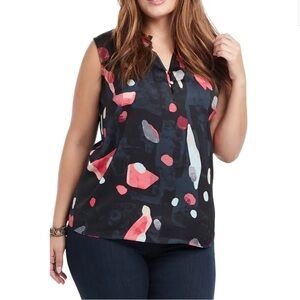 Nic+Zoe Kaleidoscope Multi-Colored Sleeveless Top Women’s Size: extra Large